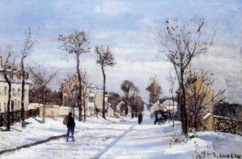 卡米耶 畢沙羅 Street in the Snow, Louveciennes